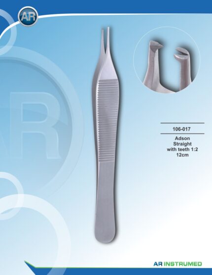 AR INSTRUMED Adson Micro Kocher Pinzette 12 cm Deutschland Edelstahl Dentalinstrument sterilisierbar chirurgisch