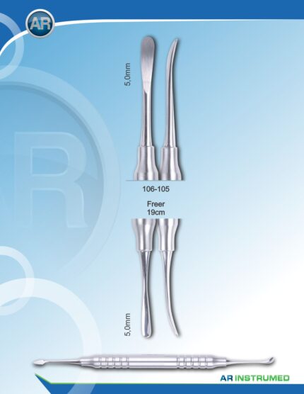 AR INSTRUMED Freer Periost Elevator 19 cm Deutschland Edelstahl Silikongriff hellgrün dental instrument sterilisierbar
