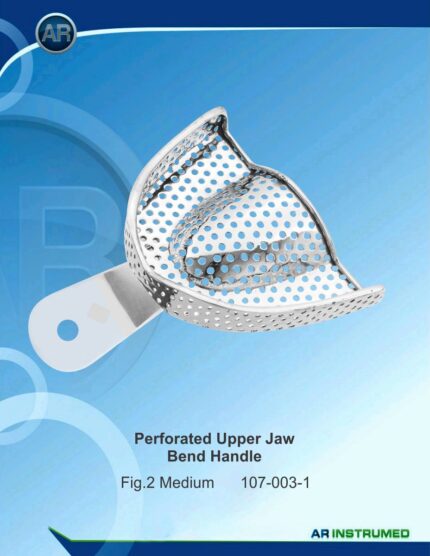 Impression Tray Perforated Upper Jaw Bend Handle Rimlock Fig.2 Medium