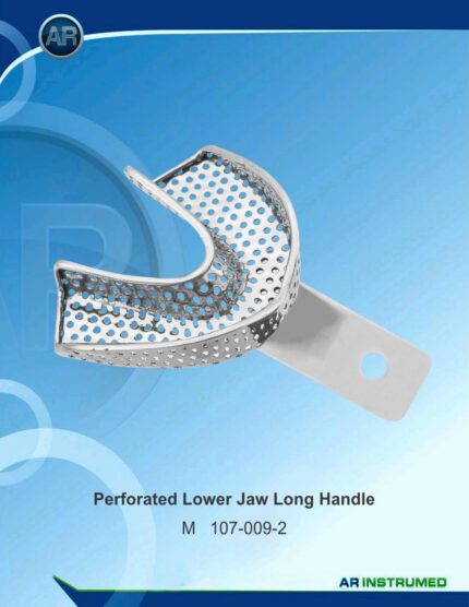 Impression Tray Perforated Lower Jaw Long Handle M