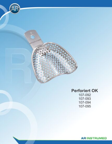 AR INSTRUMED Dental Abformlöffel Edelstahl Deutschland Rim Lock ergonomische größenmarkierte Griffe wiederverwendbar sterilizable dental instrument