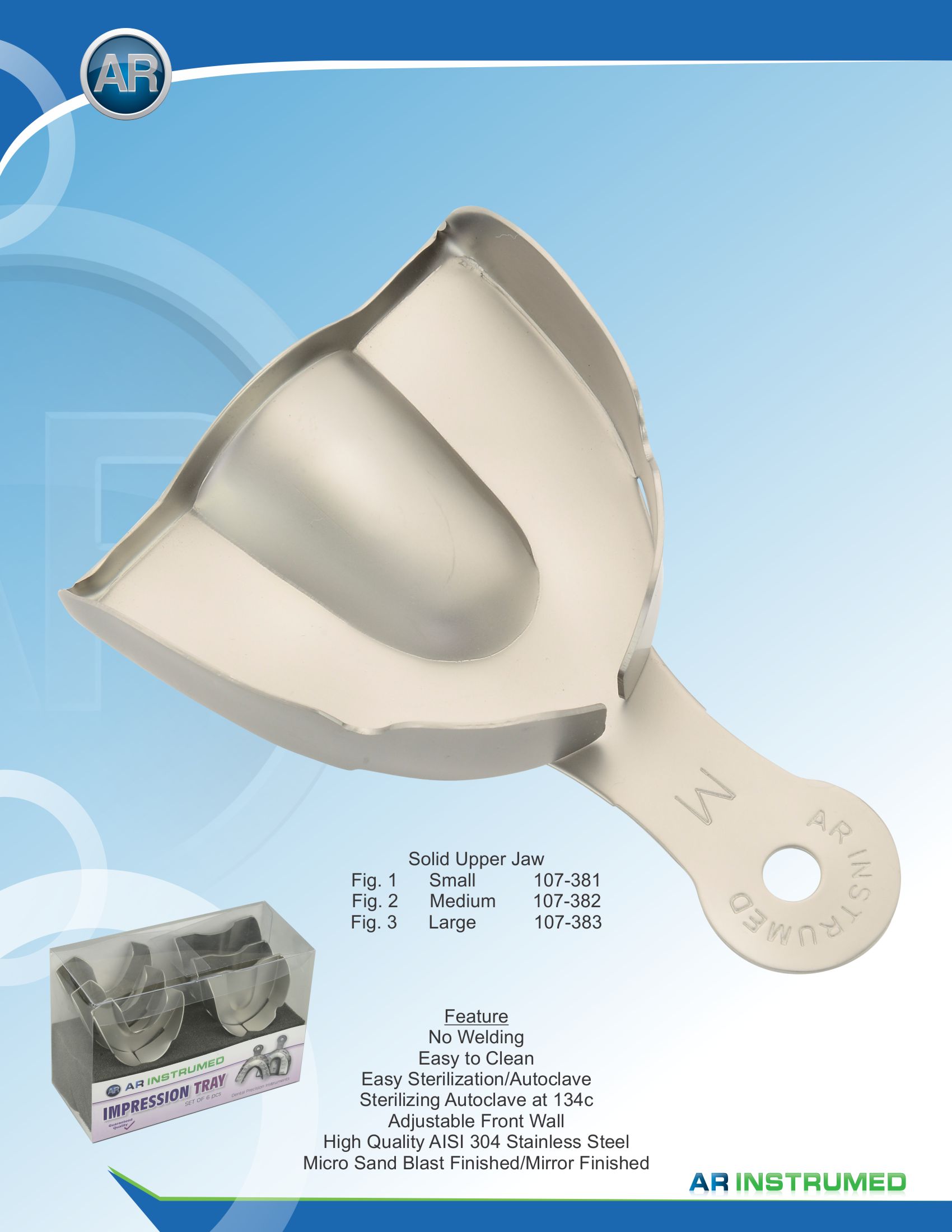 107381_2.jpg Impression Trays Solid Upper Jaw Fig.1 Small - Image 1