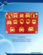 Rubber Dam Clamps 13 Pcs Kit RED Silver Plate Gold Clamps
