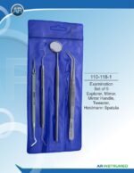 AR INSTRUMED Dental Untersuchungs Set 5-teilig aus rostfreiem Edelstahl mit Mundspiegel, Explorer, Pinzette, Spiegelhalter und Heidemann-Spatel für zahnärztliche Anwendungen Deutschland