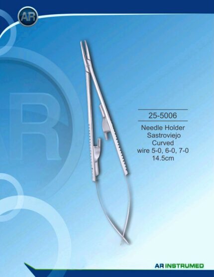 Porte-aiguille Castroviejo Fil courbe 5-0, 6-0, 7-0 14.5cm