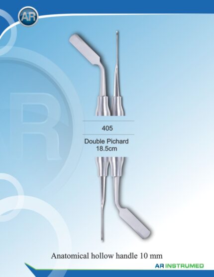 AR INSTRUMED Freer Periost Elevator Double Pichard 18.5 cm Deutschland Edelstahl Silikongriff hellgrün plasma Spitze dental instrument sterilisierbar