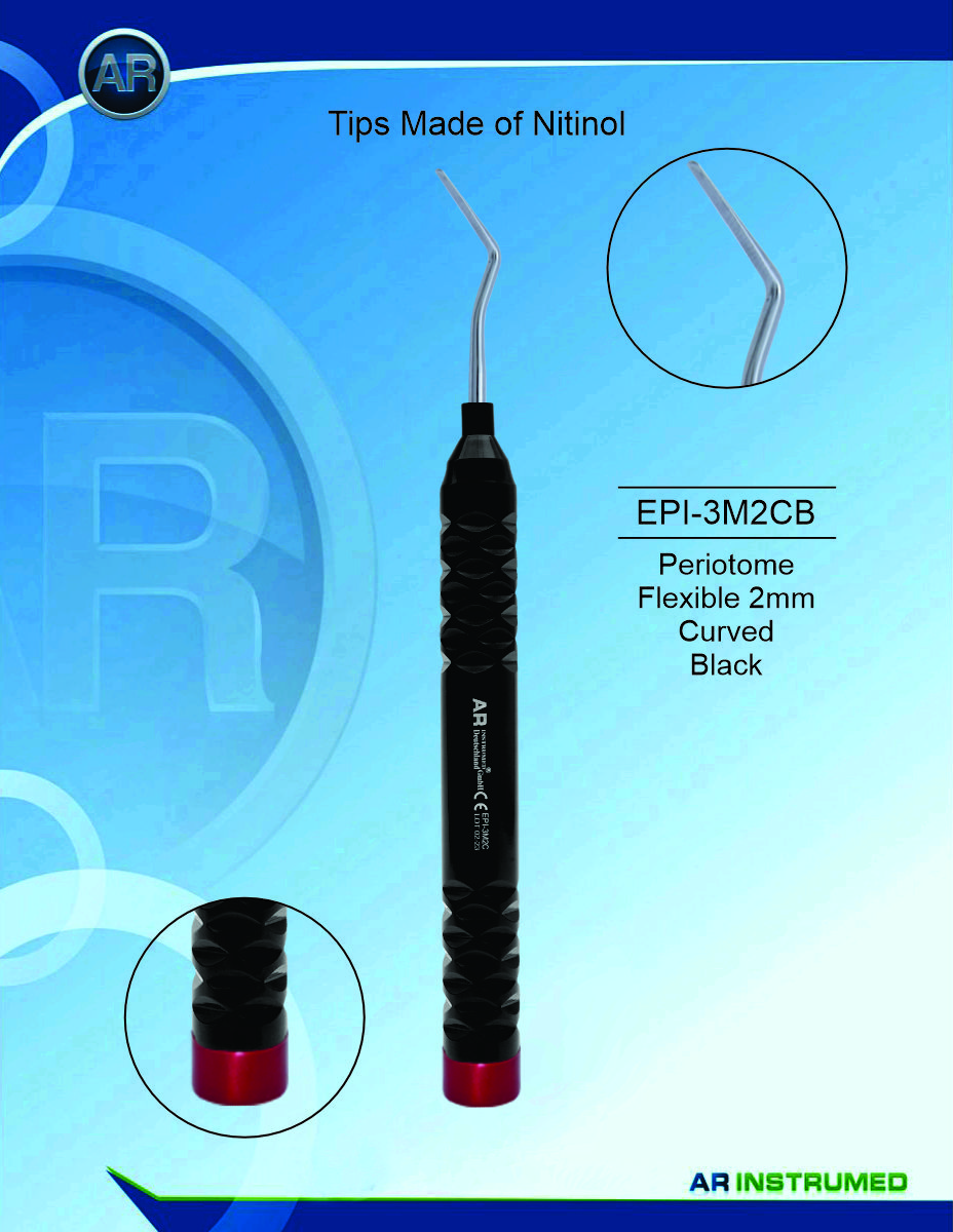 EPI-3M2CB-1.jpg Periotom flexibel 2 mm gebogen schwarz - Image 1