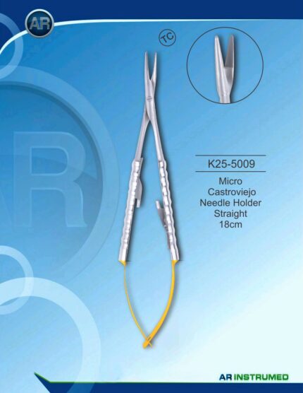 Micro Castroviejo Porta Agujas Recto 18cm (TC)