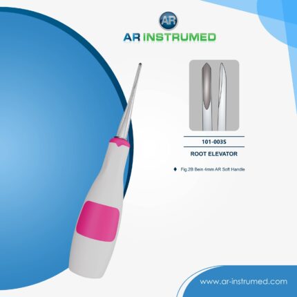 AR INSTRUMED Dentaler Wurzelheber, Gerade Bein 4mm Scharfe Schnabel-Spitze, grüner Silikongriff