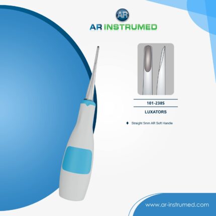 AR INSTRUMED Dental Wurzelluxator – Edelstahl-Instrument mit ergonomischem Silikongriff und 5 mm gerader Spitze