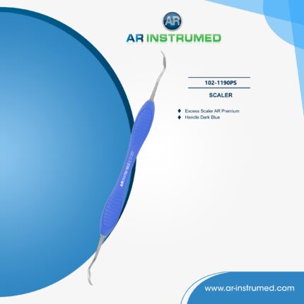 AR INSTRUMED Dental Exkavator Doppelendiges Instrument – Premium Edelstahl mit 2,0 mm löffelförmigen Doppelenden für gründliche Kariesentfernung