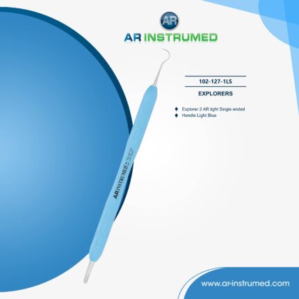 AR INSTRUMED Dental Explorer 29 – Premium Parodontaldiagnostik-Instrument mit scharfer gebogener Spitze für präzise Karies- und Kalkdetektion
