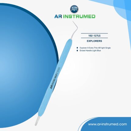 AR INSTRUMED Dental Explorer 9 – Premium Parodontaldiagnostik-Instrument mit scharfer gebogener Spitze für präzise Karies-, Kalk- und Parodontaldetektion