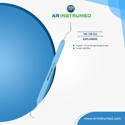 AR INSTRUMED Dental Explorer 17C-23 – Premium Edelstahl mit plasma-gebogener Spitze für präzise Karies- und Parodontaldetektion