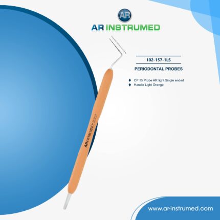 AR INSTRUMED Dental-CP-15-Sonde – Farbcodierte gekrümmte Spitze für präzise Parodontalmessung