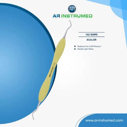 AR INSTRUMED Dental Goldman-Fox 3 Scaler – Premium Edelstahl mit scharfer gebogener Spitze für effektive Zahnsteinentfernung an posterioren Approximalflächen