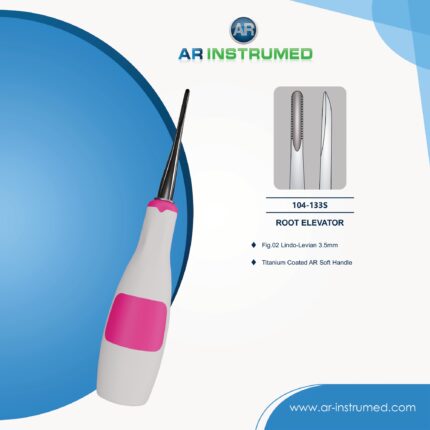 AR INSTRUMED Dental Lindo Levian Wurzelheber – Premium Edelstahl mit 3,5 mm titan-beschichteter Spitze für präzise Zahn- und Wurzelentfernung