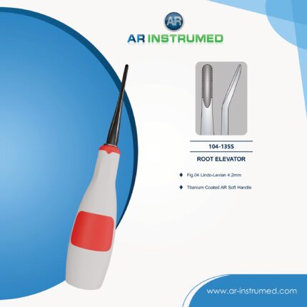 AR INSTRUMED Dental Lindo Levian Wurzelheber – Premium Edelstahl mit 4,2 mm titan-beschichteter schwarzer Spitze für effiziente Zahn- und Wurzelentfernung
